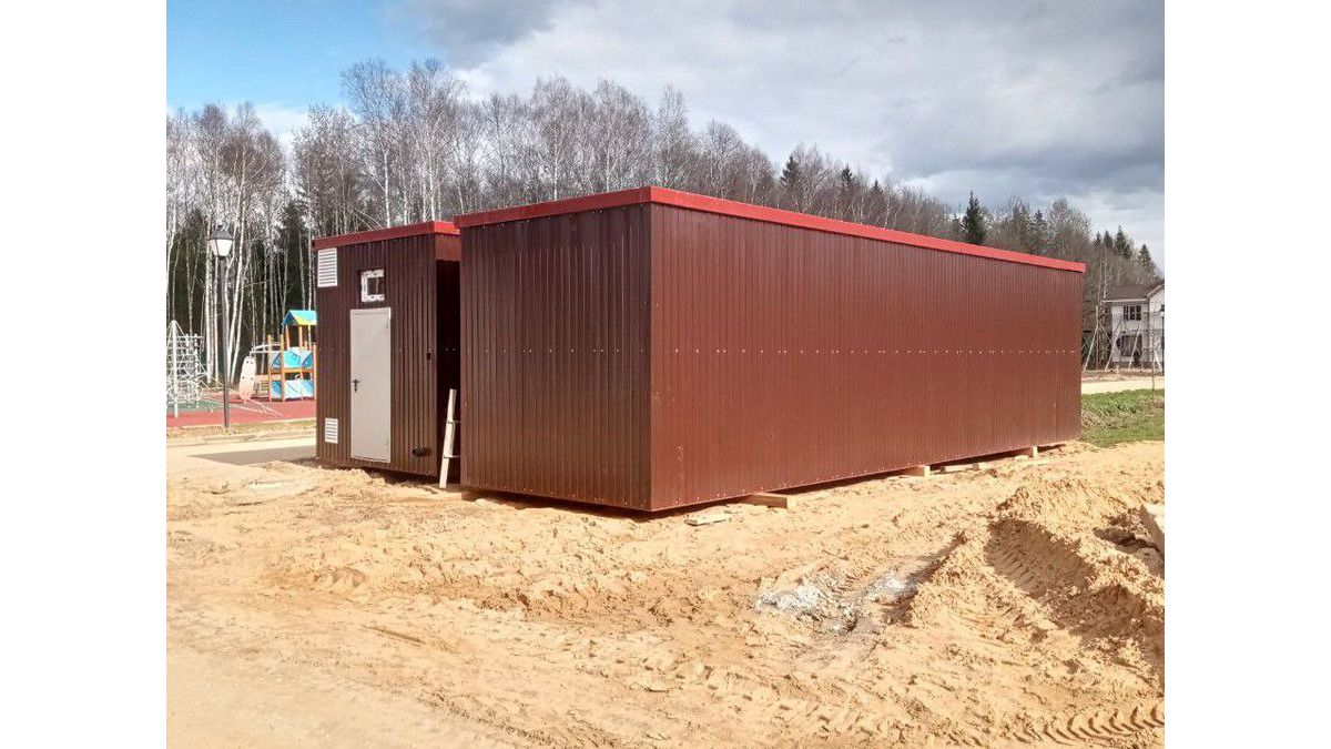 Привезли секции очистных сооружений посёлка